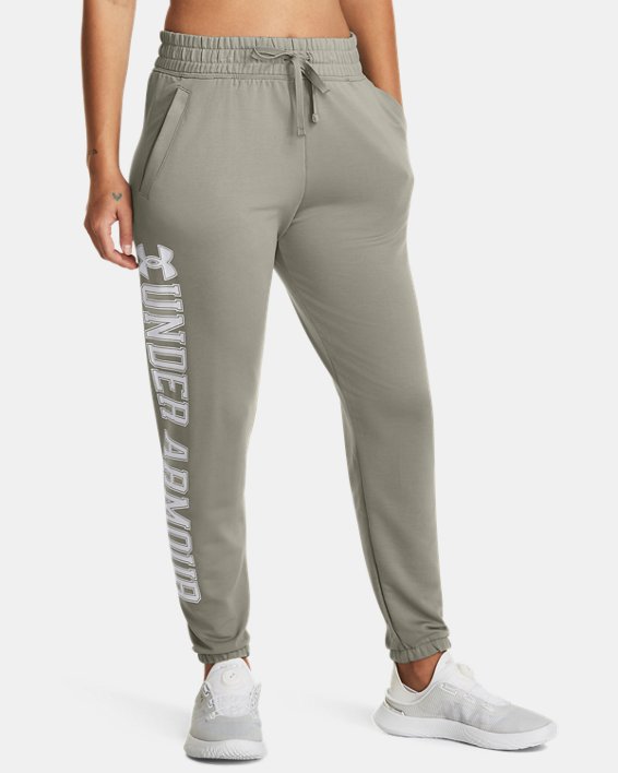 Women's UA Rival Terry Graphic Joggers in Green image number 0